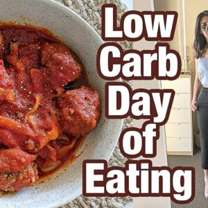 LOW CARB DIET What I Eat In A Day 2021 (Low Carb Spaghetti and Meatballs) #whatkaitate