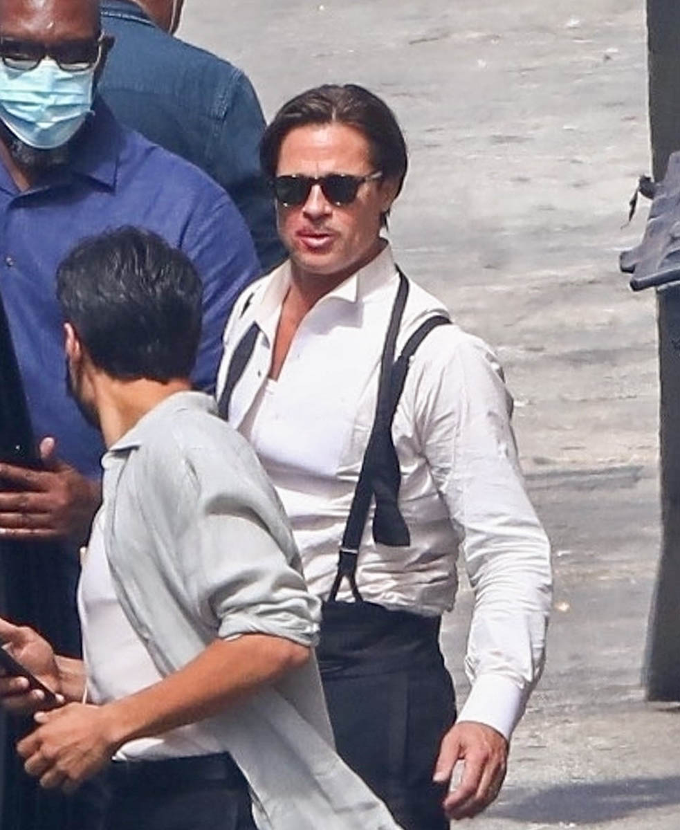 Set Photos From Brad Pitt's New Film "Babylon" Have Been Revealed.